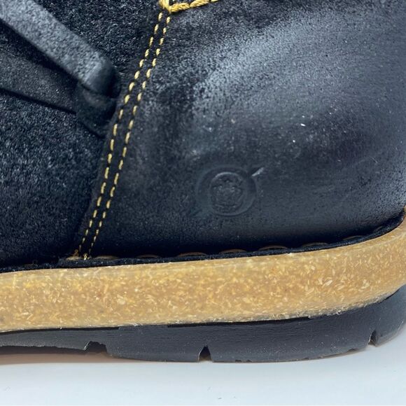 BORN 10 Women’s Tarklin Black Distressed Black Suede Ankle Chukka Boots Winter - Picture 8 of 16